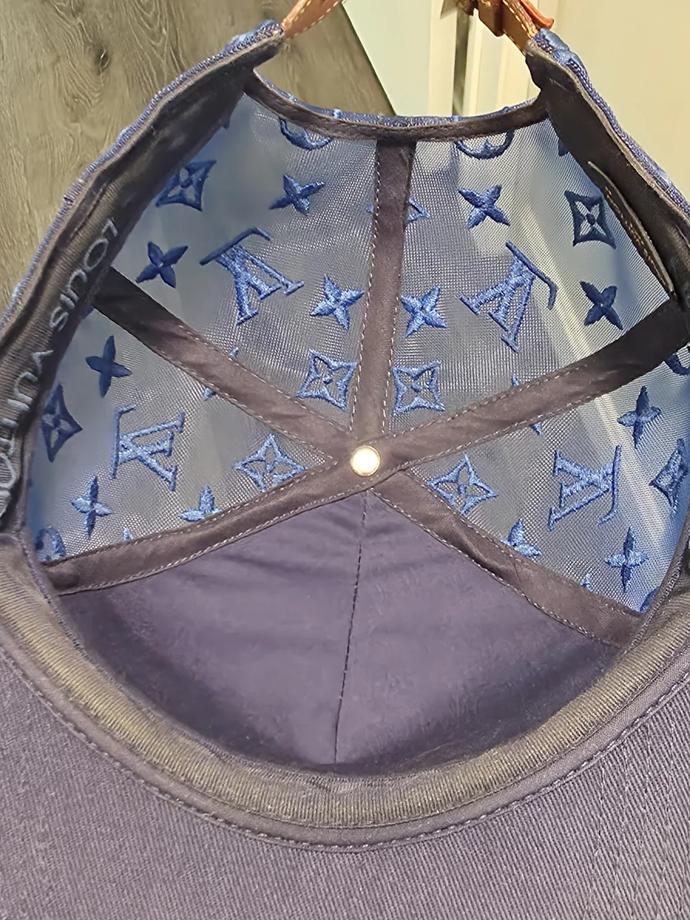 Louis Vuitton Blue Monogram Logo Baseball Cap - Picture 8 of 10